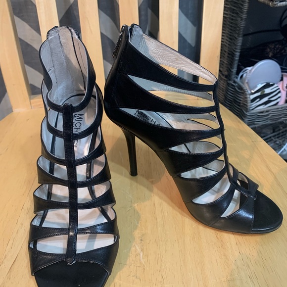 MICHAEL KORS Mavis Open Toe 5 1/2 black leather - Picture 3 of 7